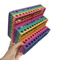 Rainbow Gradient Stepped Desk Pen Organizer