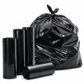 Heavy Duty Black Plastic Trash Bags on Rolls