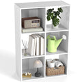 White Six-Cube Open Bookcase Shelf Unit