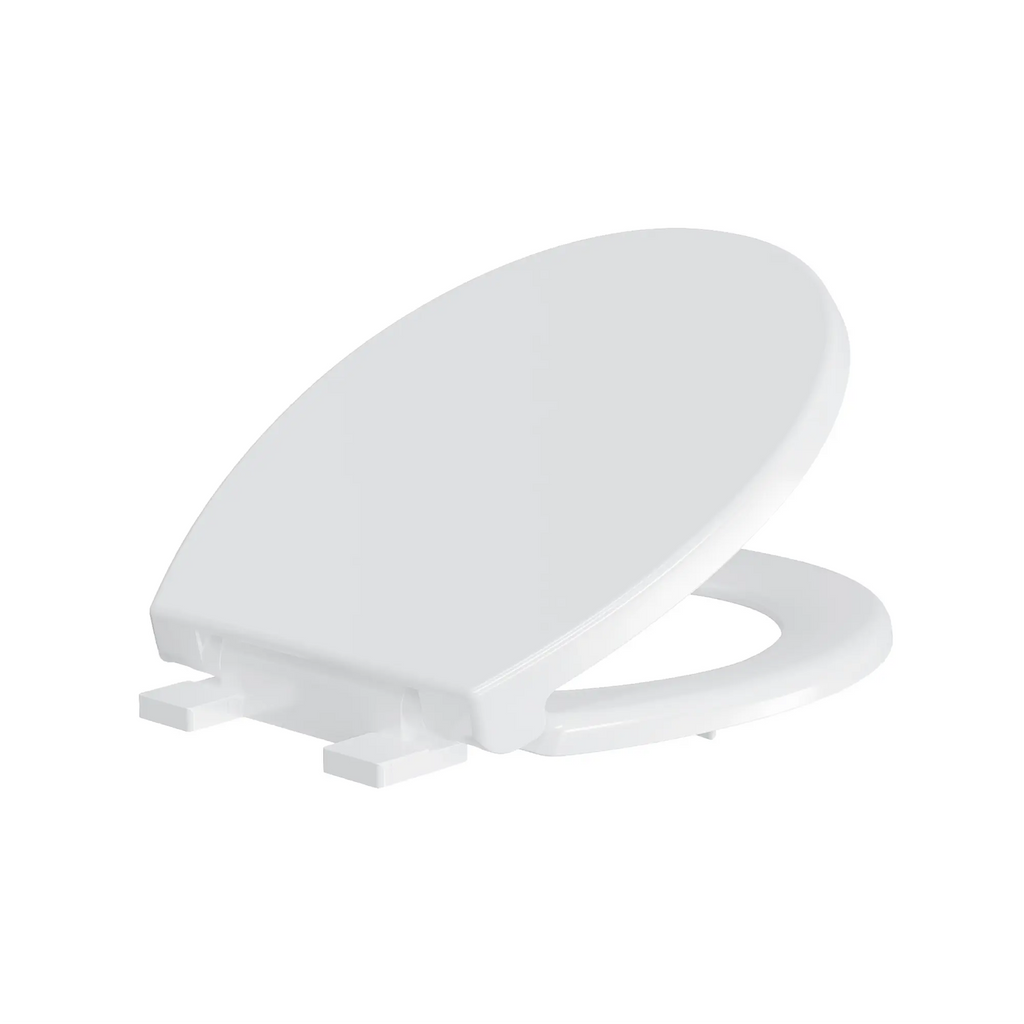 White Round Plastic Toilet Seat With Lid