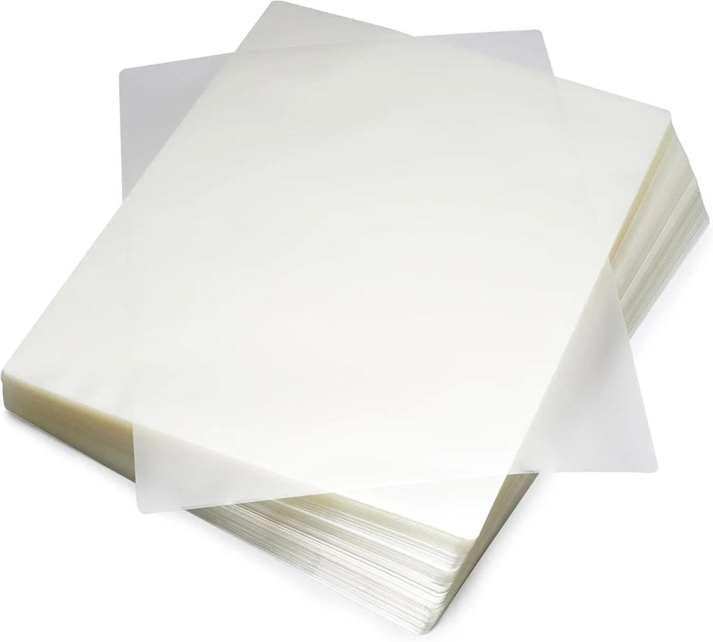Stack of Clear Laminating Pouch Sheets