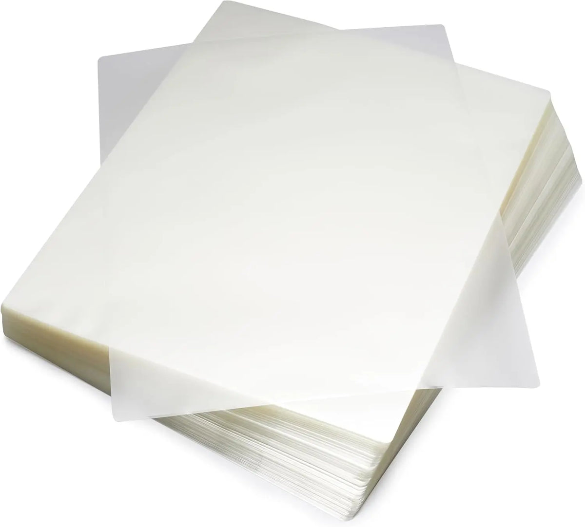 Stack of Clear Laminating Pouch Sheets