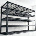 Five-Tier Black Steel Garage Shelving Unit