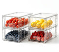 Clear Stackable Storage Bins with Front Handles