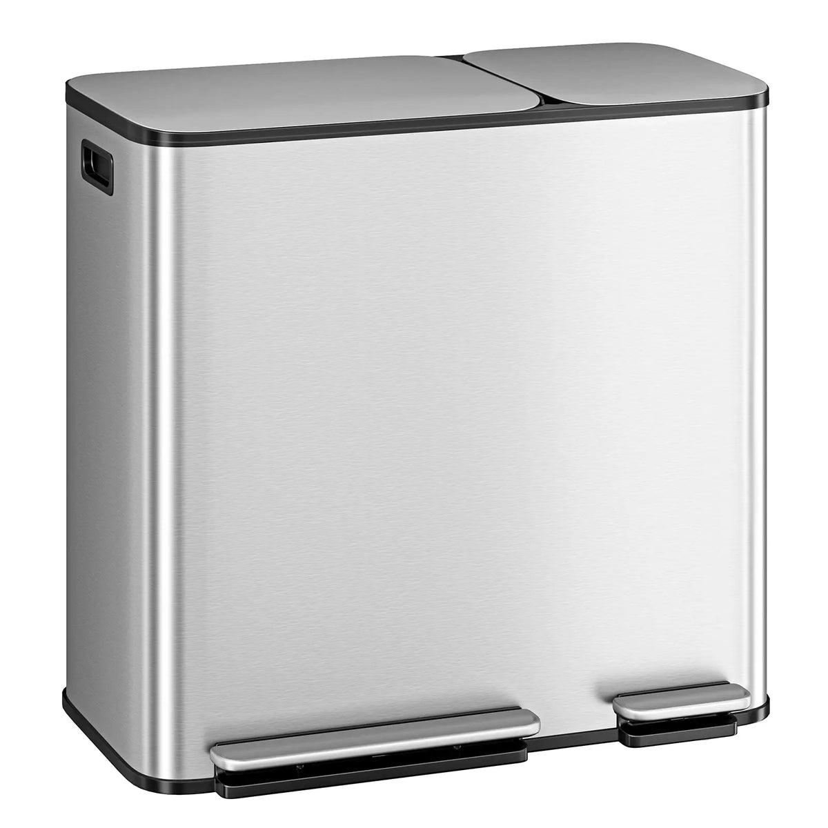 Dual Compartment Stainless Steel Step Trash Can