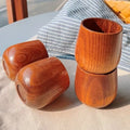 Smooth Polished Wooden Drinking Cups, Set of Four