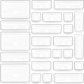25-Piece Clear Plastic Drawer Organizer Tray Set