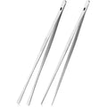 Long Stainless Steel Serving Tongs, Set of Two